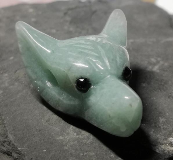 Aventurin Wolfskopf Anhänger